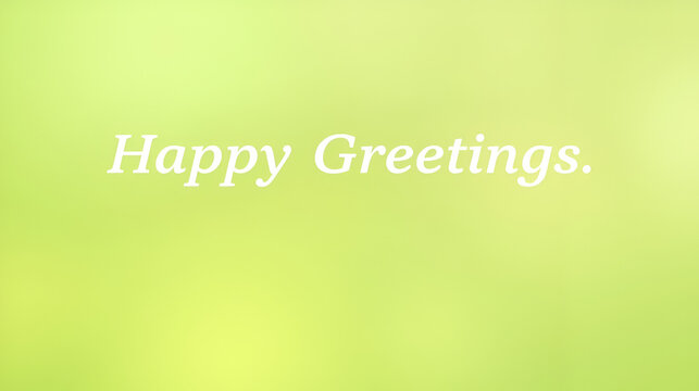 Greetings message on a gradient background with a white text