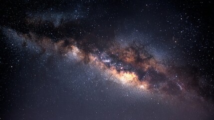 Fototapeta premium Dark sky shows starry Milky Way.