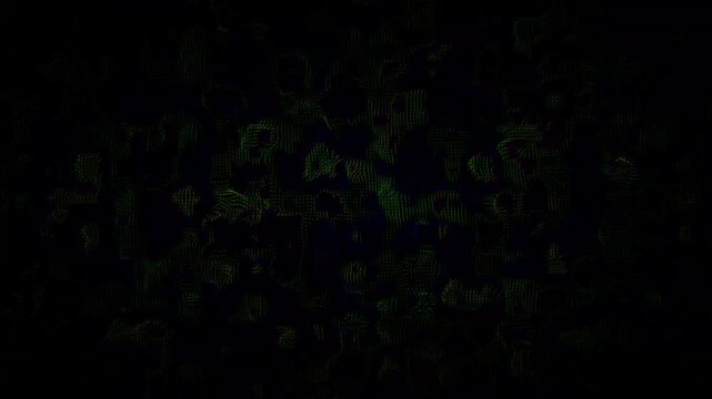 Dark abstract background with subtle green floral patterns