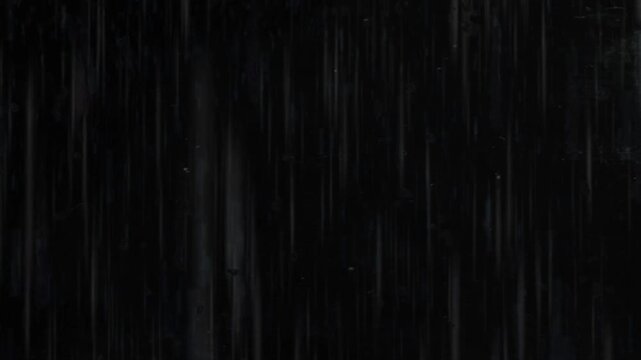 Realistic Storm Rain Lightning VFX Overlay Landscape - Dark Winter Thunder Background Animation