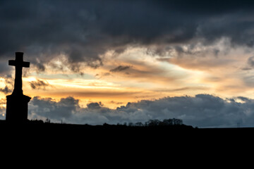 Night landscape with a beautiful sky