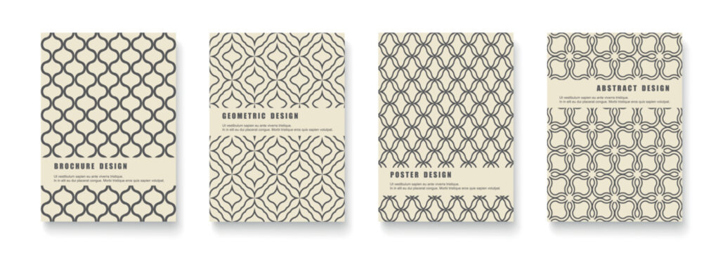 Collection of wavy covers. Applicable for brochures, covers and banners. Modern abstract set of vector corporate fashion posters.