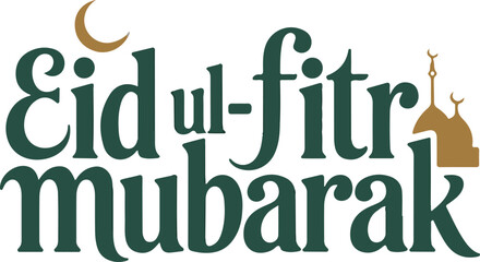 Eid Mubarak minimalist vector with crescent and star design, clean modern Islamic greeting template for social media, banner, poster and elegant festive branding use © Arts of Mim