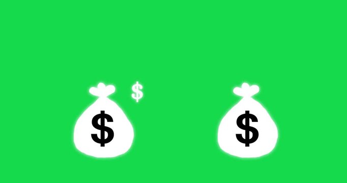 Financial dollar coin icon transactions shown on transparent background. representing money transfer, currency exchange, and financial transactions concept