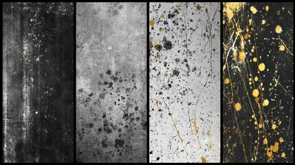 Naklejka premium Abstract grunge textures with paint splatters and grit