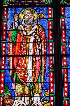 Saint Paternus Stained Glass Window, Vannes Saint Pierre Cathedral