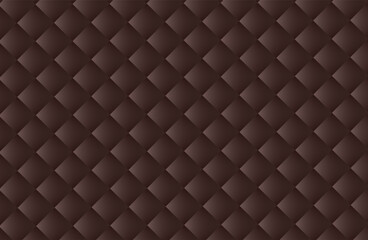 Fototapeta premium Brown upholstery. Geometric pattern. Stylish texture. Luxury dark brown, light brown background. Vector illustration. Seamless luxury cushioned surface. Cover, poster, flyer. Business background.