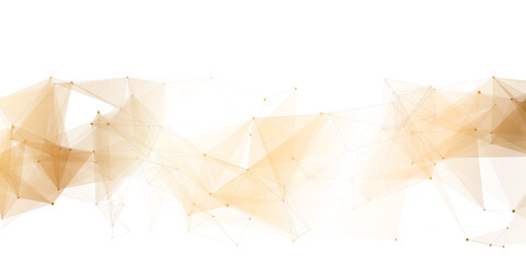 Abstract geometric background with connecting dots and lines with low poly triangle shapes. Polygonal Mesh Background Vector design digital technology concept Global network connection data structure. © Kainat 