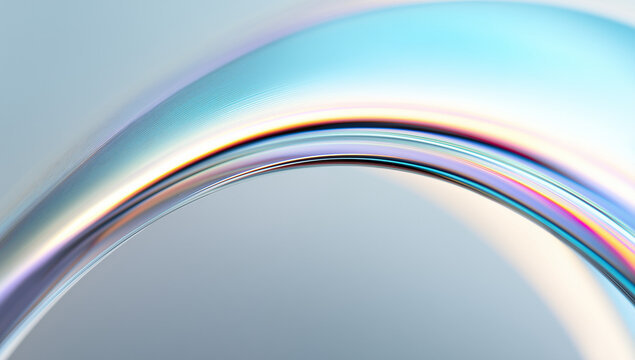 Abstrakte Glaslinie mit Farbreflexion &ndash; moderner futuristischer Hintergrund