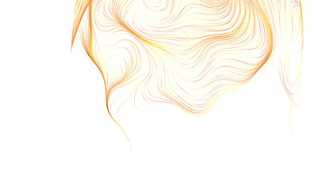 Abstract graphic with flowing lines in shades of gold and yellow against a white backdrop. Elegant...