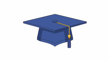 graduation cap on white background