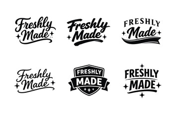 Obraz premium Freshly made logo variations: creative typography designs