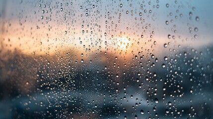 Fototapeta premium 水滴がついた窓