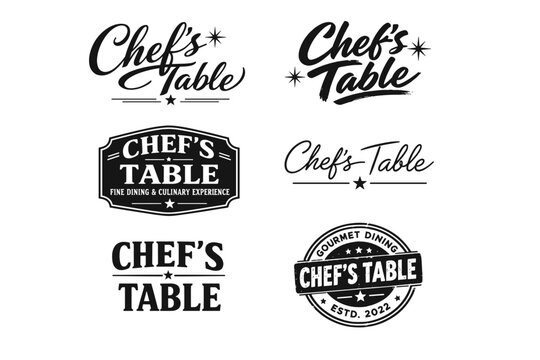 Chef's table elegant logo designs for gourmet dining and culinary experiences
