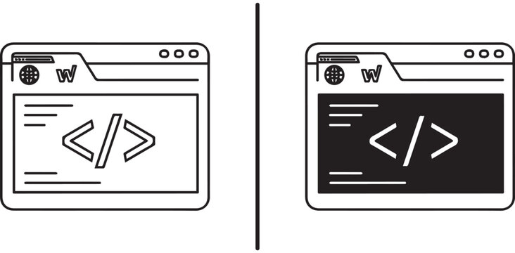 A graphic designer working with code on a computer screen