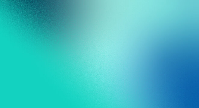 Abstract Blue Green Gradient Background with Grain Texture and Soft Light Blend