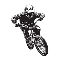 Naklejka premium silhouette of a cyclist