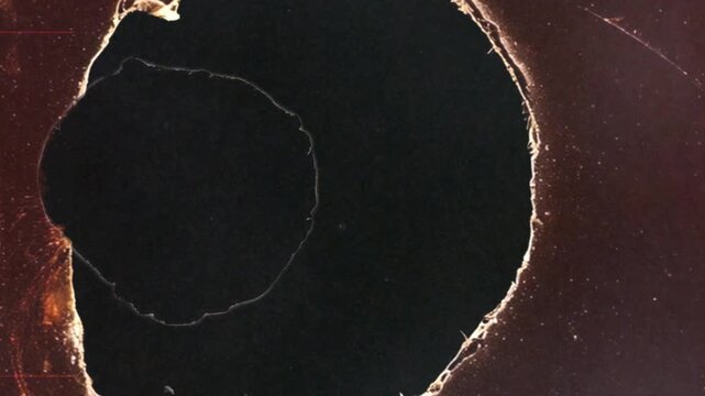 Burning cinematic film strip projector reel