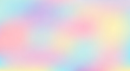 Obraz premium A dreamy pastel rainbow gradient background with soft, blurred colors.