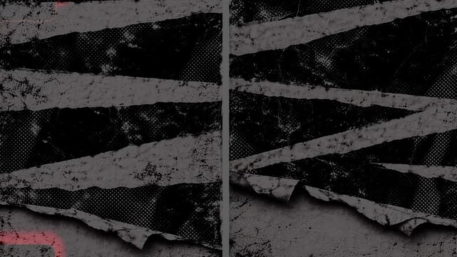 Grunge torn paper texture abstract animation