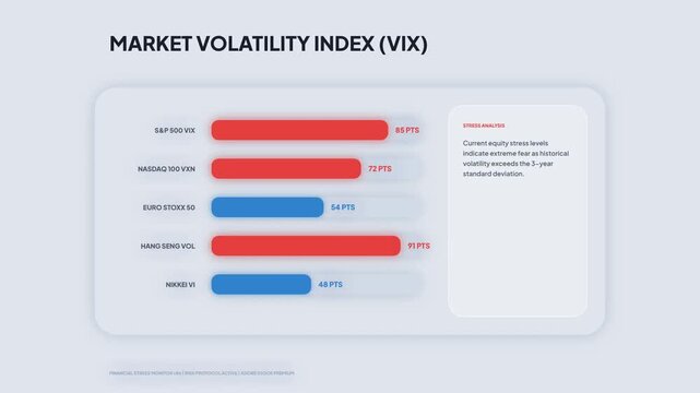 Market Volatility Index (VIX) Bar Chart Displaying Financial Data and Trends