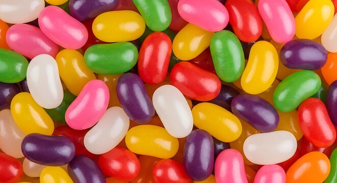 Vibrant jelly beans on easter sunday a colorful celebration of springtime and holiday treats
