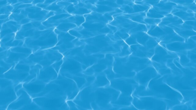 Clear blue water fills the frame showing bright reflections during a sunny day in a swimming pool setting