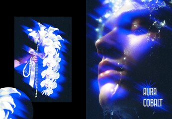 Aura Cobalt Leak Poster Effect Mockup