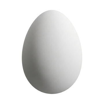 A simple and minimalistic depiction of a plain white egg shape