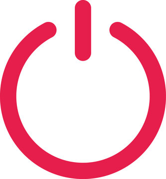 Red power button for electronic device
