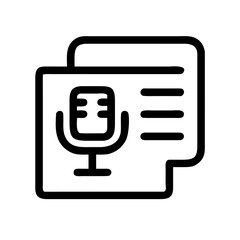 Obraz premium A minimalist vector graphic of a microphone on a stand, perfect for audio and music related designs