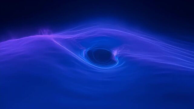 Mesmerizing Deep Blue Abstract Swirling Vortex Creating a Sense of Depth and Mystery