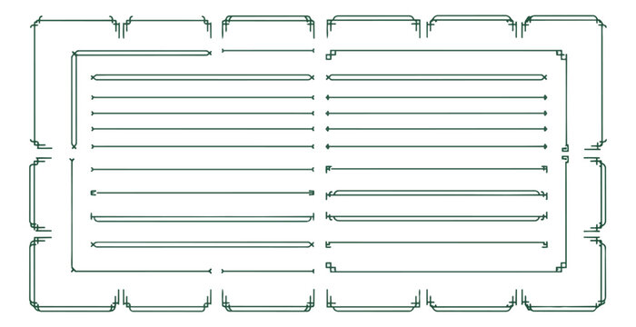 Abstract geometric design with parallel lines in monochrome