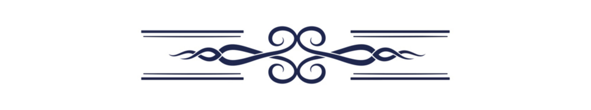 Decorative ornament design element on black background