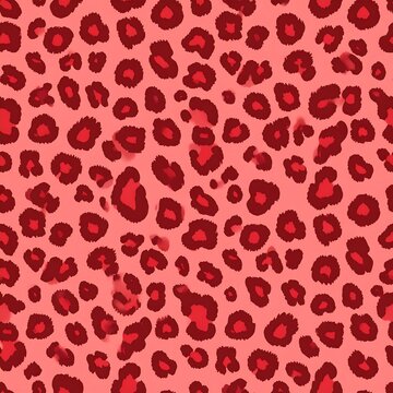 Pink and red leopard print pattern