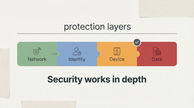 Security Layers Diagram Illustrating Protection Depth