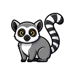 Fototapeta premium Cute Lemur Cartoon. (6)