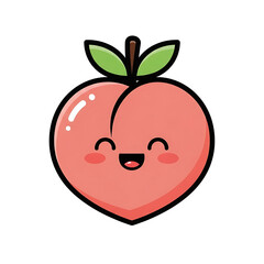 Obraz premium Happy Peach Cartoon. (4)