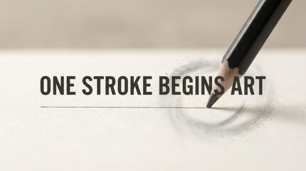 Obraz premium Pencil Making a Fine Stroke on Paper