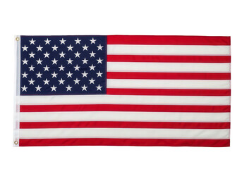 Fototapeta premium The American flag waving proudly against a black background
