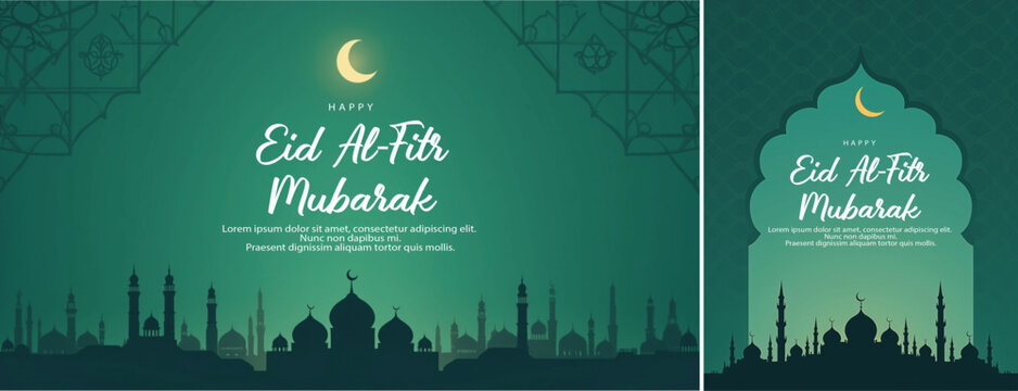 elegant Eid Al-Fitr celebration background, Eid Al Fitr background for banner & social media template	