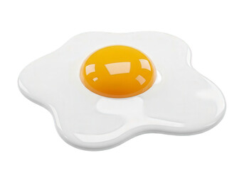 Fototapeta premium A fried egg with a runny yolk on a black background