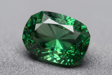 Fototapeta premium Emerald Cut Electric Green Paraiba Investment Grade Gem