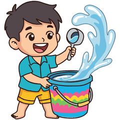 little boy playing
