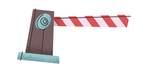 Automated striped parking barrier element © wooster