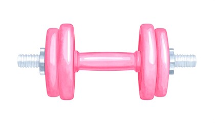 Obraz premium Pink dumbbell illustration