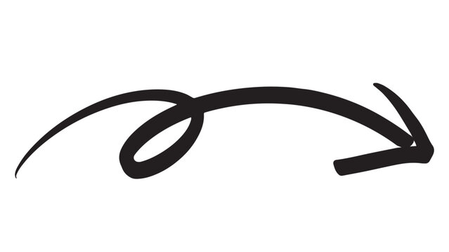 手書きのクールでかっこいい矢印