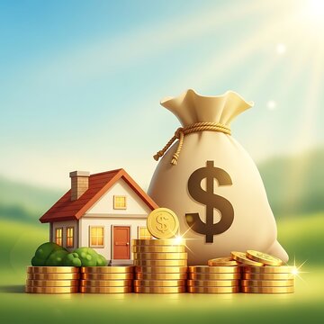 Real Estate Investment and Financial Growth Concept.