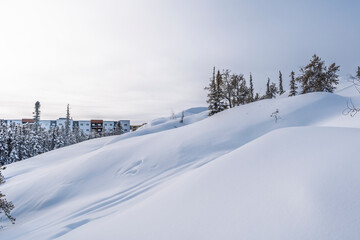 Obraz premium Winter scenery in Yellowknife, Canada