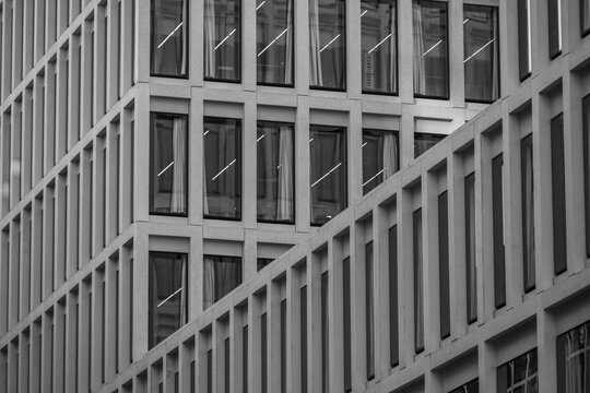 Architectural detail, modern high-rise, Europaallee, city centre, Zurich, Switzerland